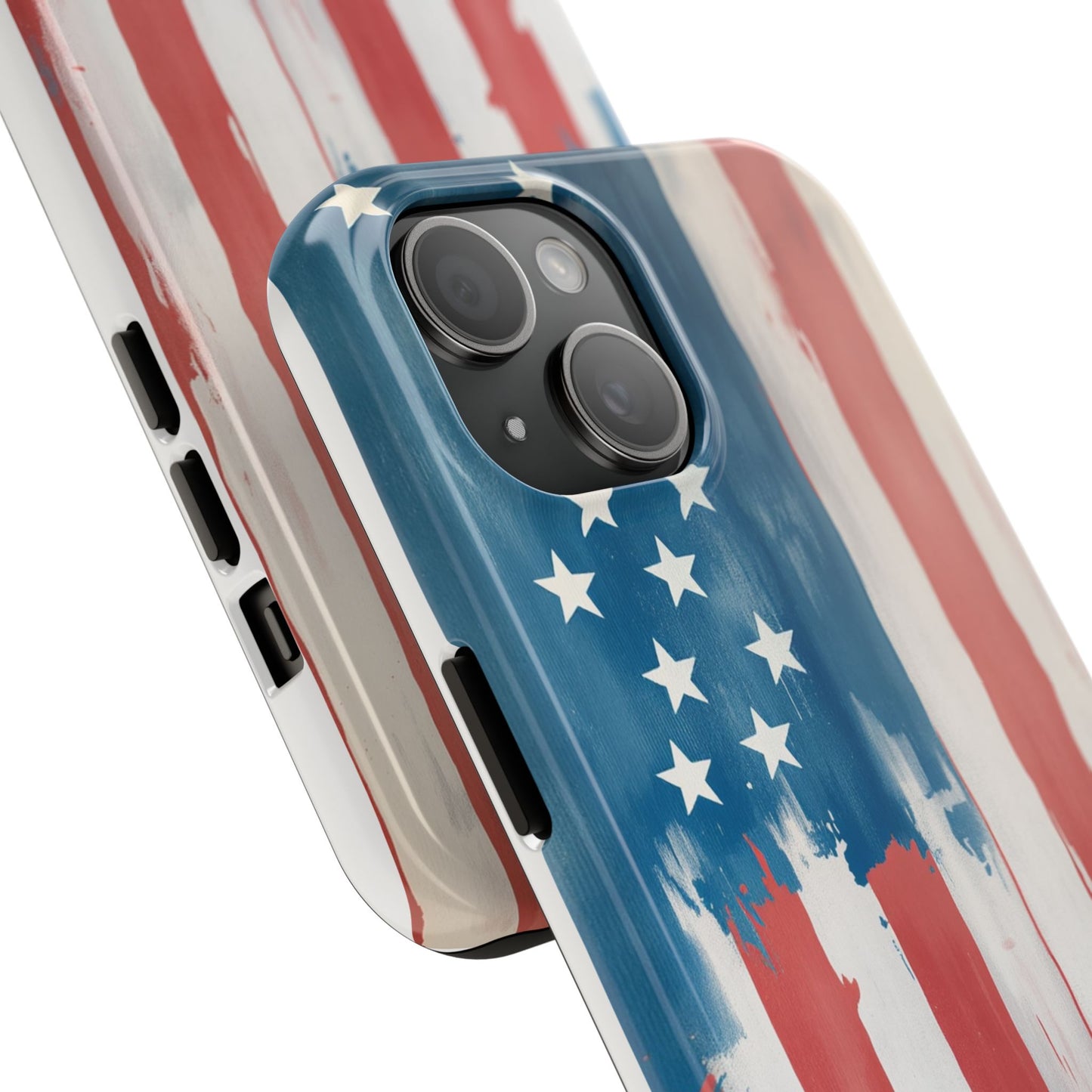 Patriotic Tough Phone Cases - Abstract USA Flag Design for Durable Protection - for iPhone