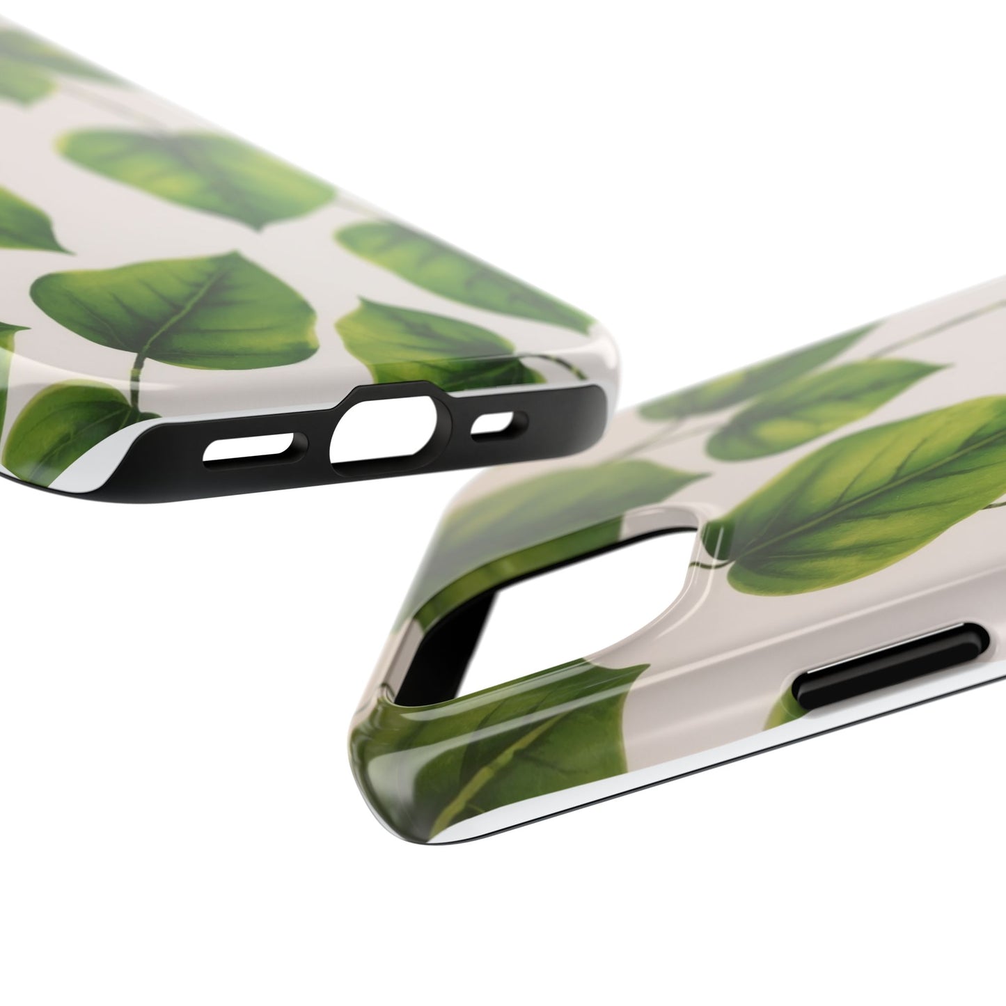 Tough Phone Cases with Green Leaf Design | Eco-Friendly Protection for Nature Lovers