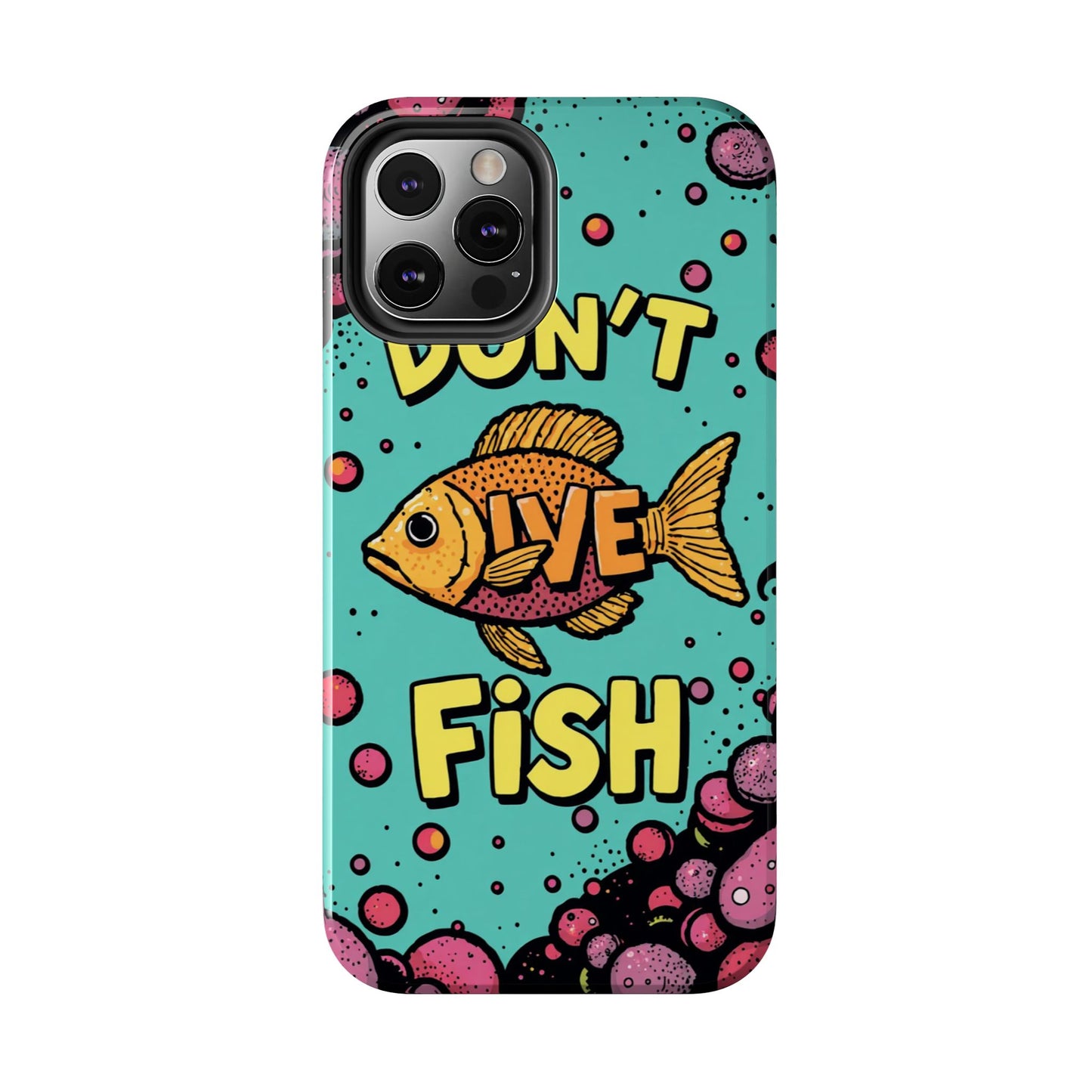 Catchy Fish-Themed Tough Phone Cases, Unique Gift for Fish Lovers, Durable Protection for Phones, Fun Aquatic Design, Ideal for Holidays