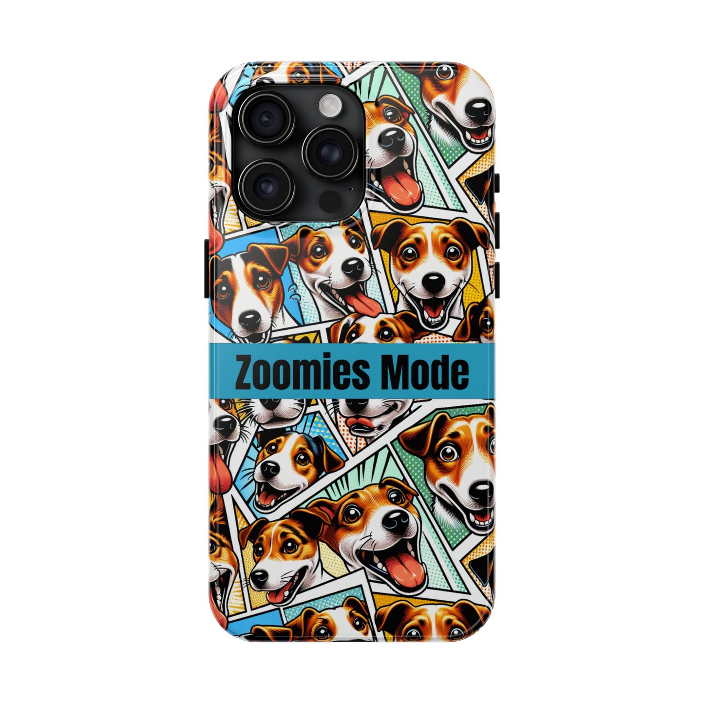 Zoomies Mode Jack Russell Tough Phone Case - Fun Dog Design Case for iPhone