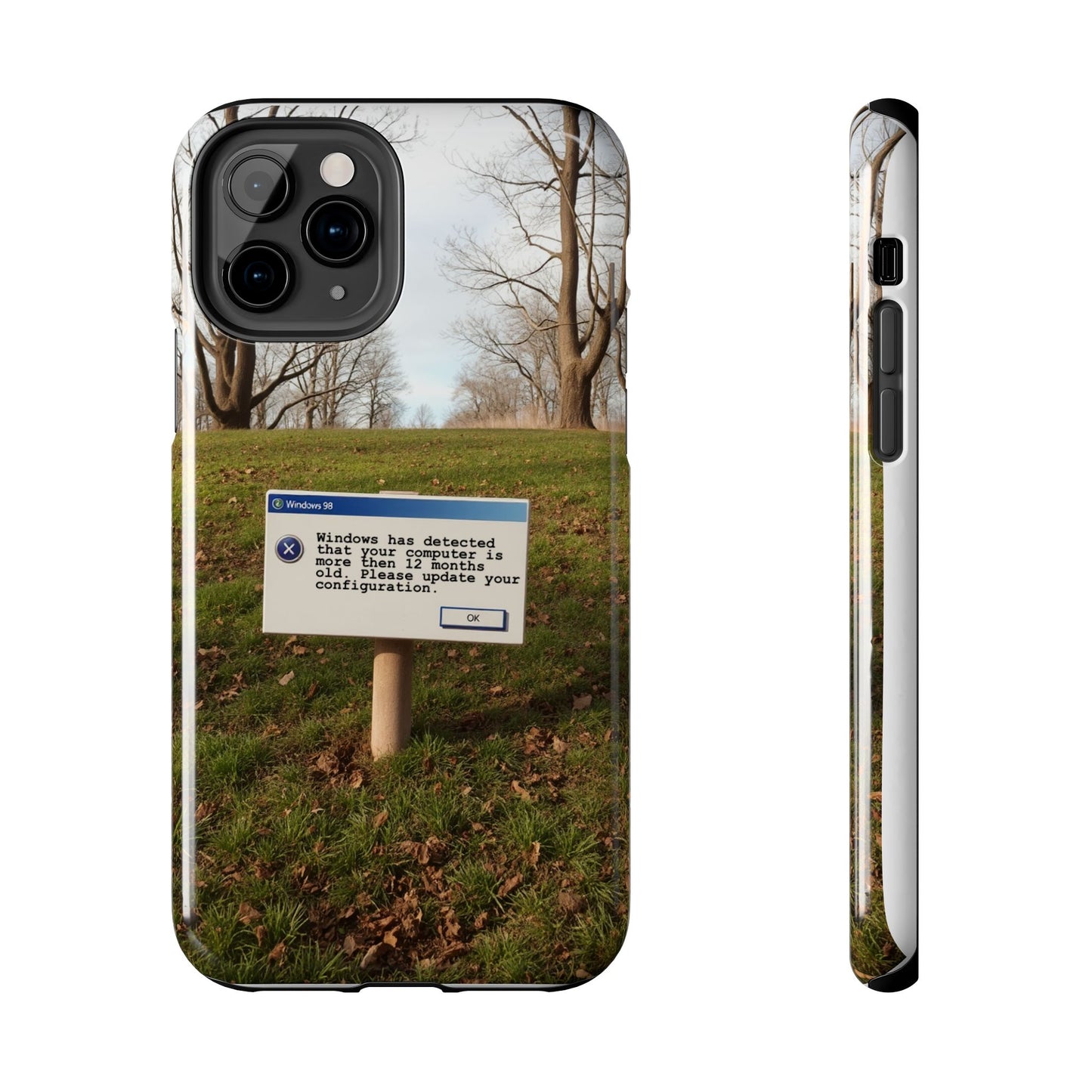 Durable Phone Case with Windows 98 Error Message Design - Perfect Gift for Tech Lovers