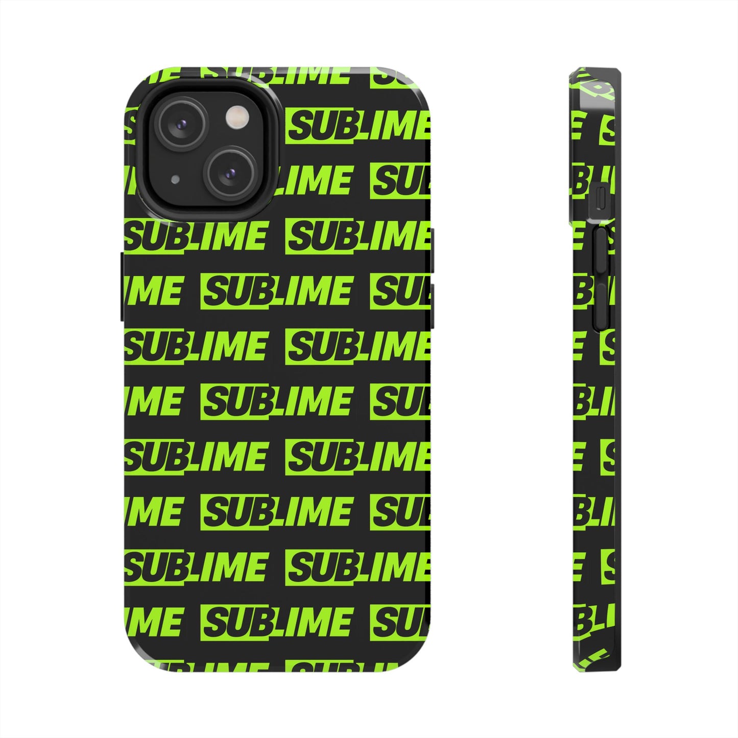 Sublime Text Pattern Tough Phone Case - Vibrant Protective Cover for iPhone