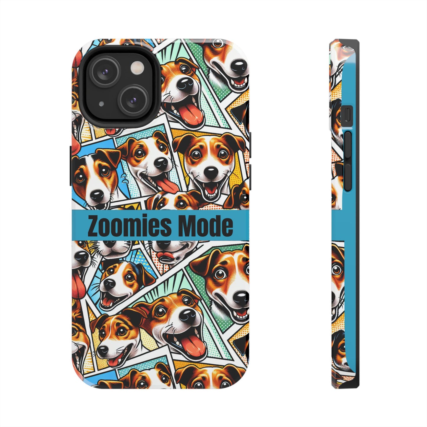 Zoomies Mode Jack Russell Tough Phone Case - Fun Dog Design Case for iPhone