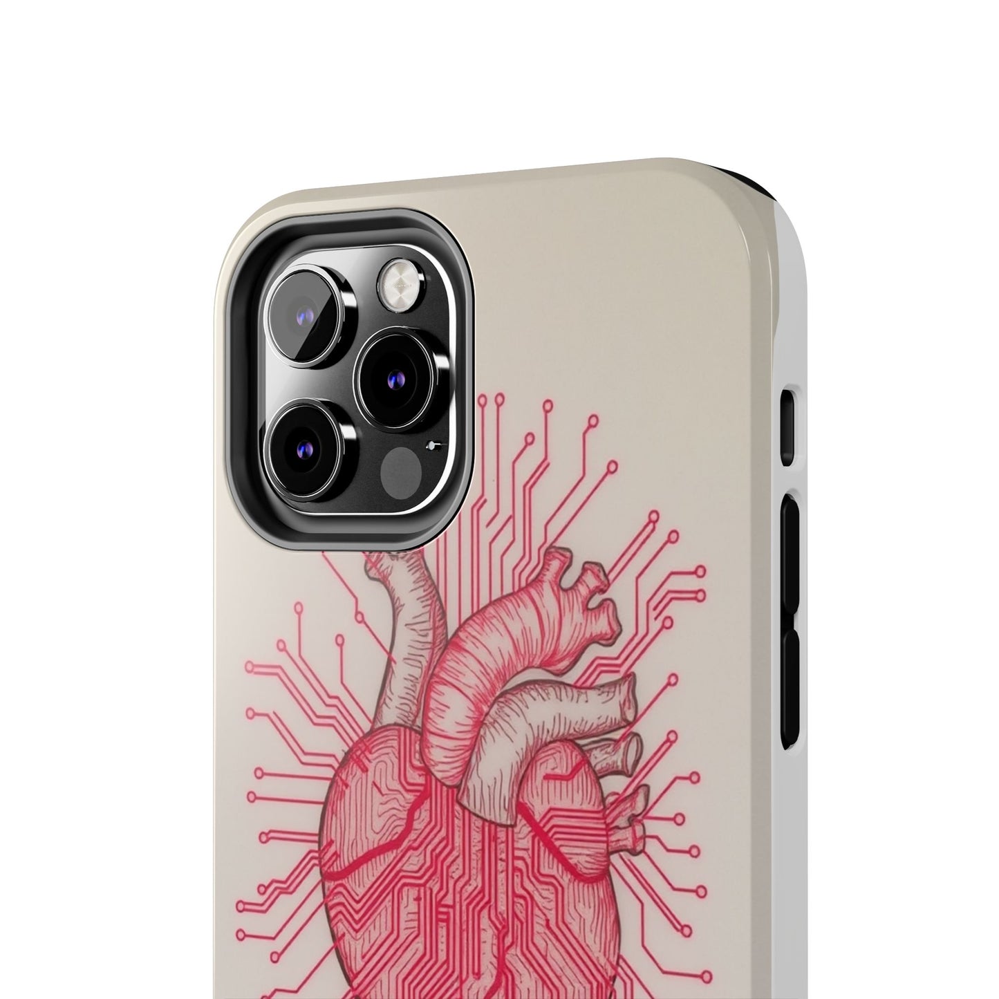 Heart Circuit Tough Phone Case – Unique Tech-Inspired Design for Tech Lovers
