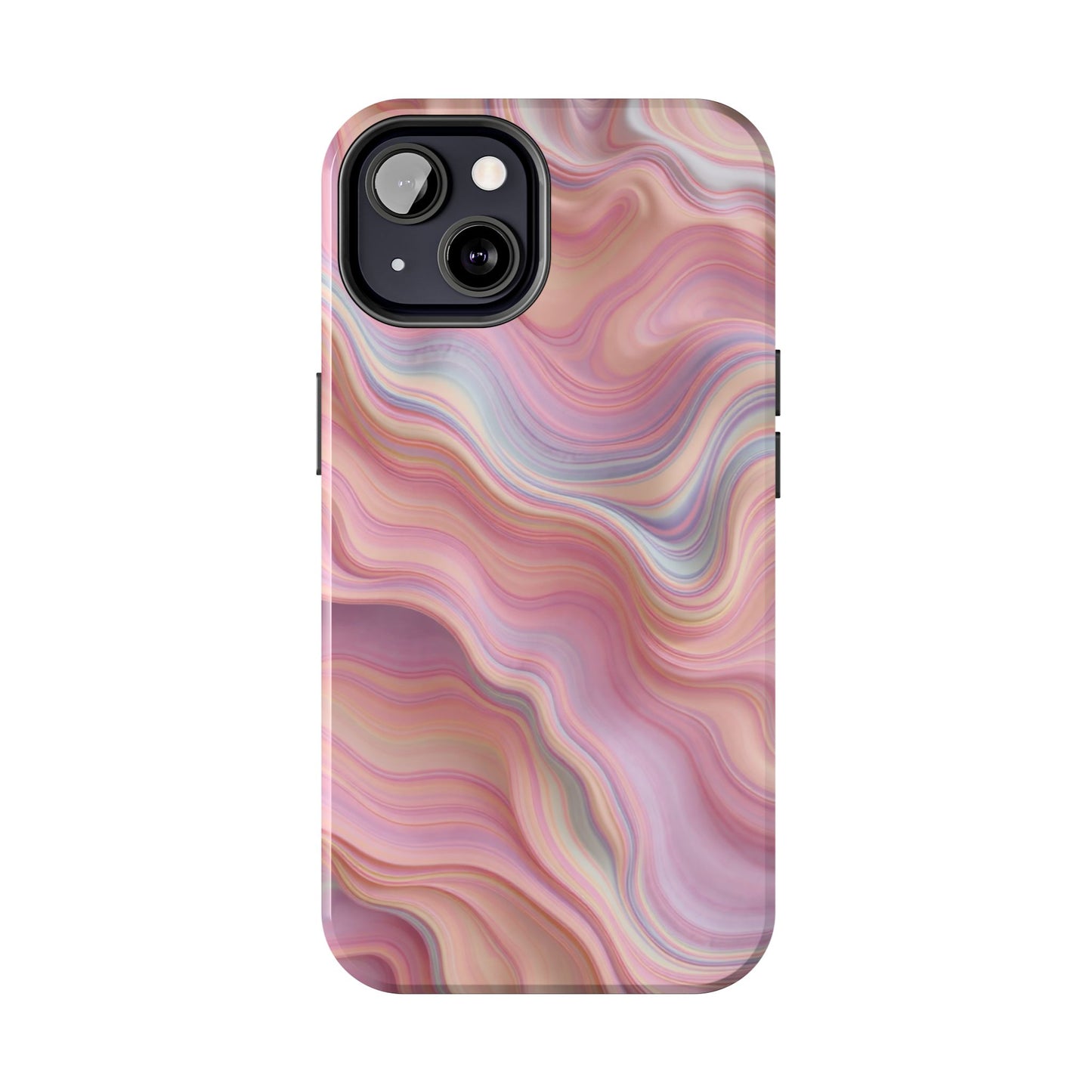 Stylish Tough Phone Cases - Abstract Pink Marble Design