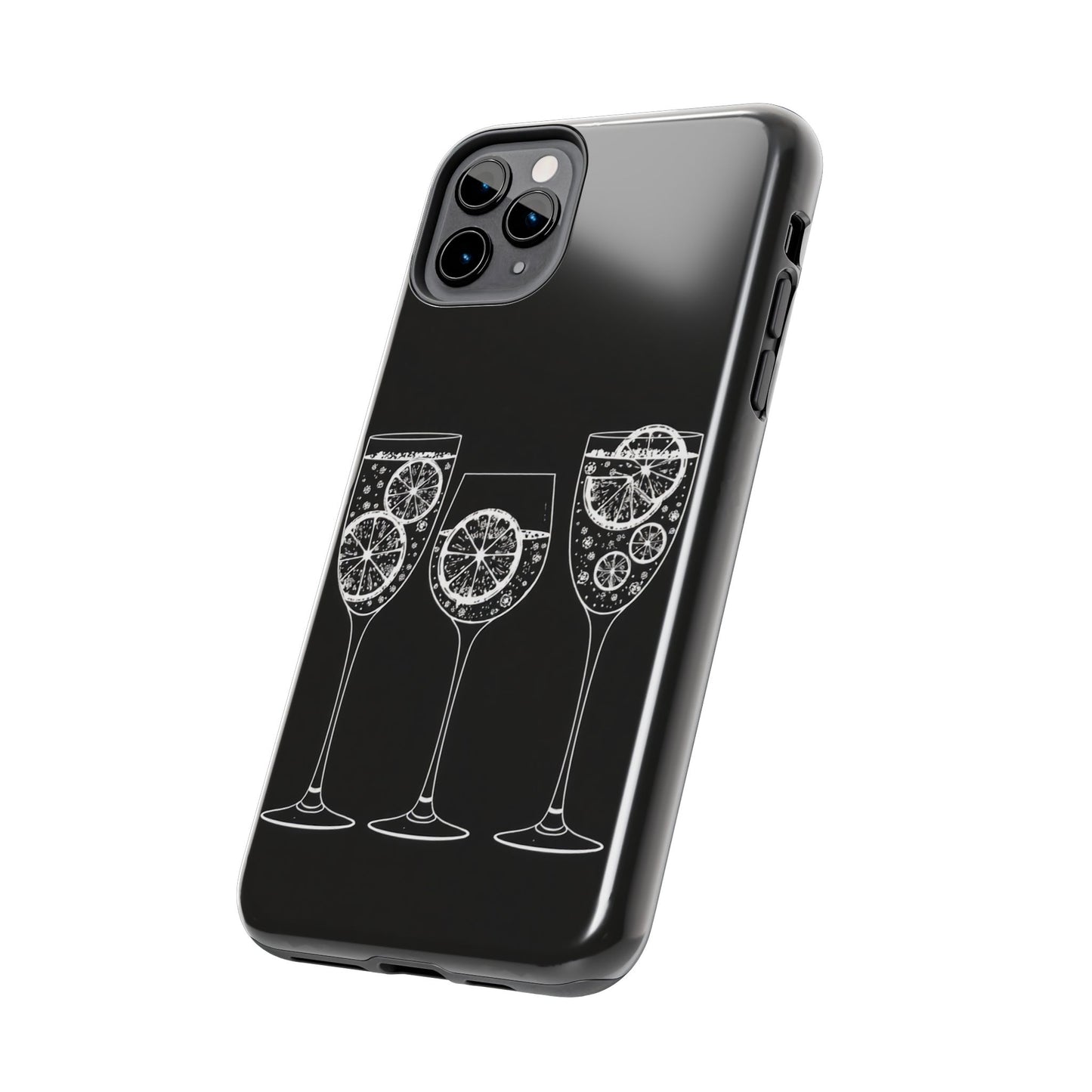Stylish Tough Phone Cases with Citrus Glass Design, Protective Cases for Parties, Summer Events, and Everyday Use