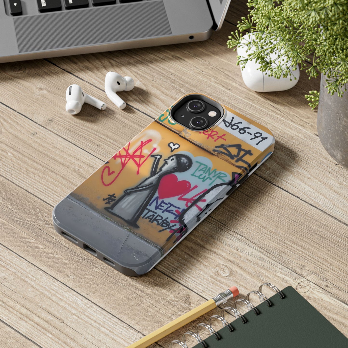 Urban Cupid Graffiti Tough Phone Case - Durable Protection with Street Art Vibe - for iPhone