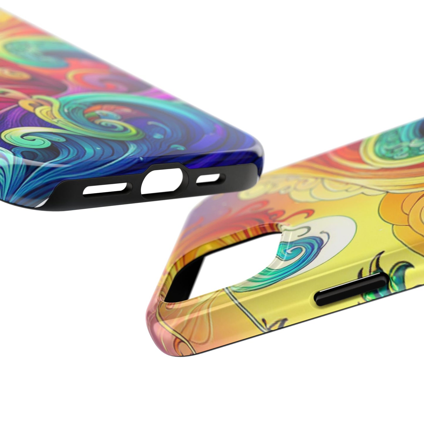 Fantasy Ocean Waves Tough Phone Case - Colorful Protective Cover - for iPhone