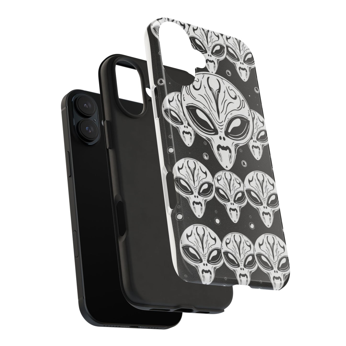 Alien Pattern Tough Phone Case - Durable Protection with Out-of-This-World Design