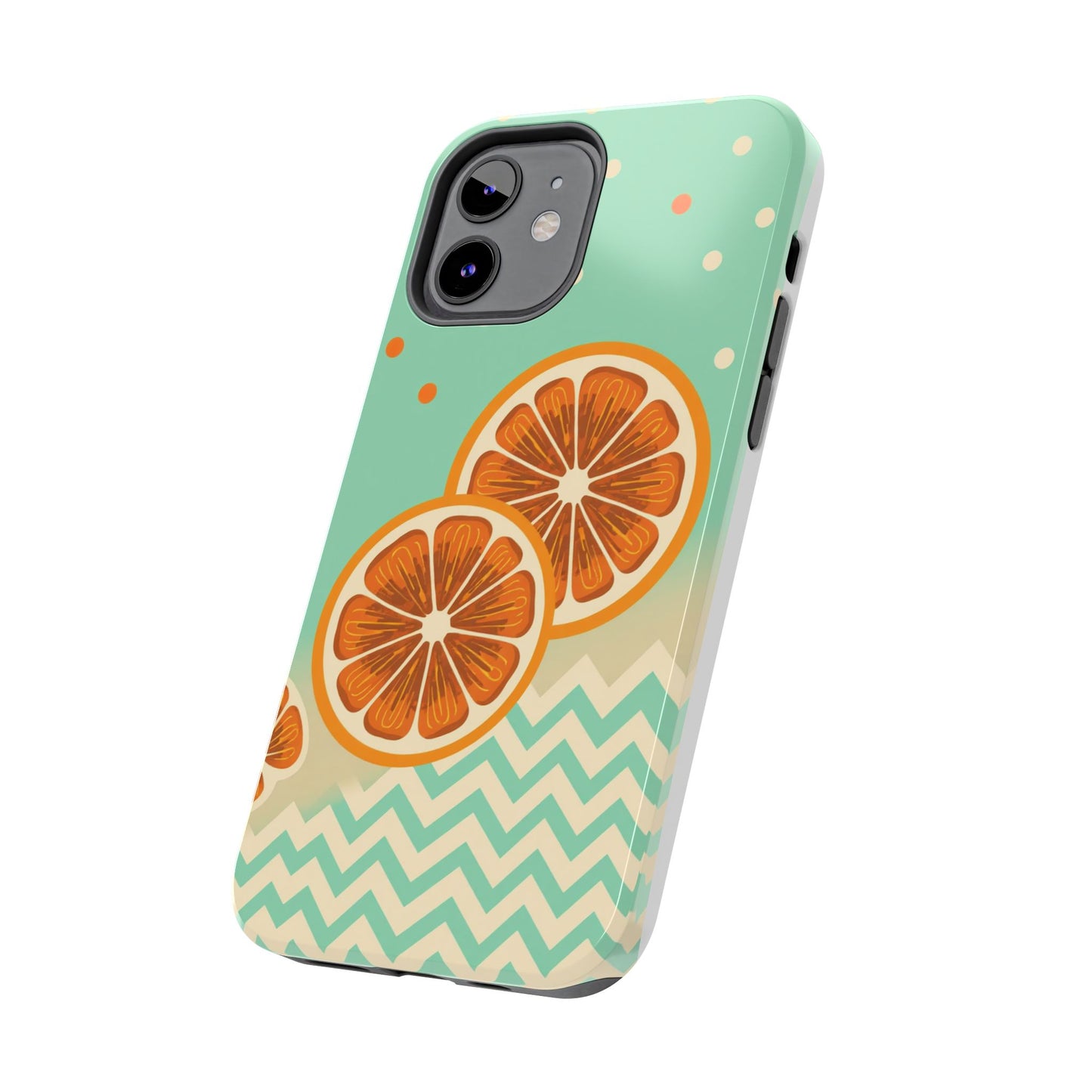 Citrus Vibe Tough Phone Case - Fun Orange Slice Design