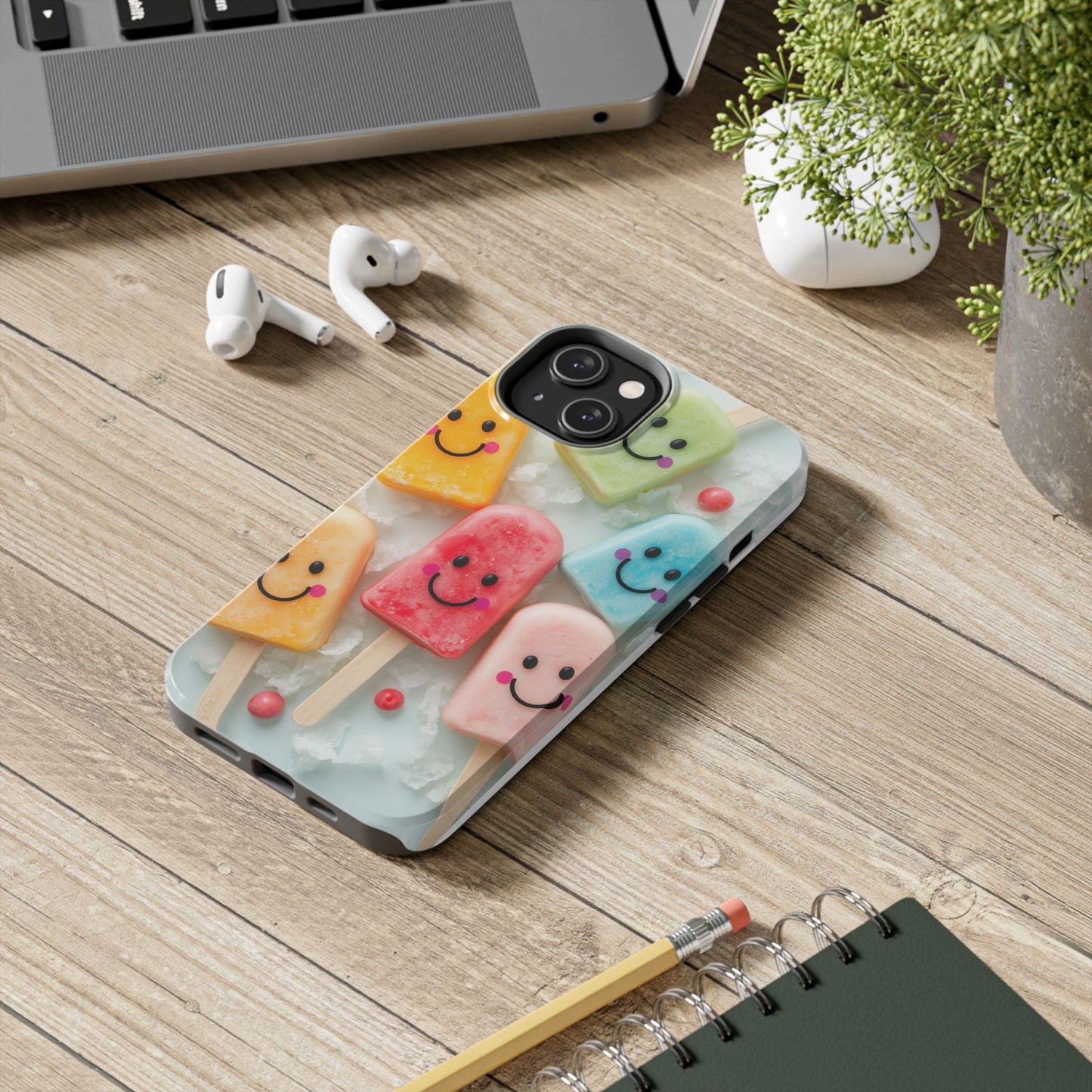 Cute Smile Popsicle Tough Phone Case - Fun Protection for Your Device