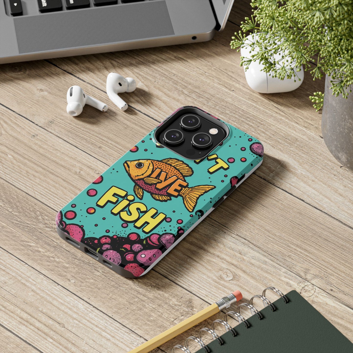 Catchy Fish-Themed Tough Phone Cases, Unique Gift for Fish Lovers, Durable Protection for Phones, Fun Aquatic Design, Ideal for Holidays