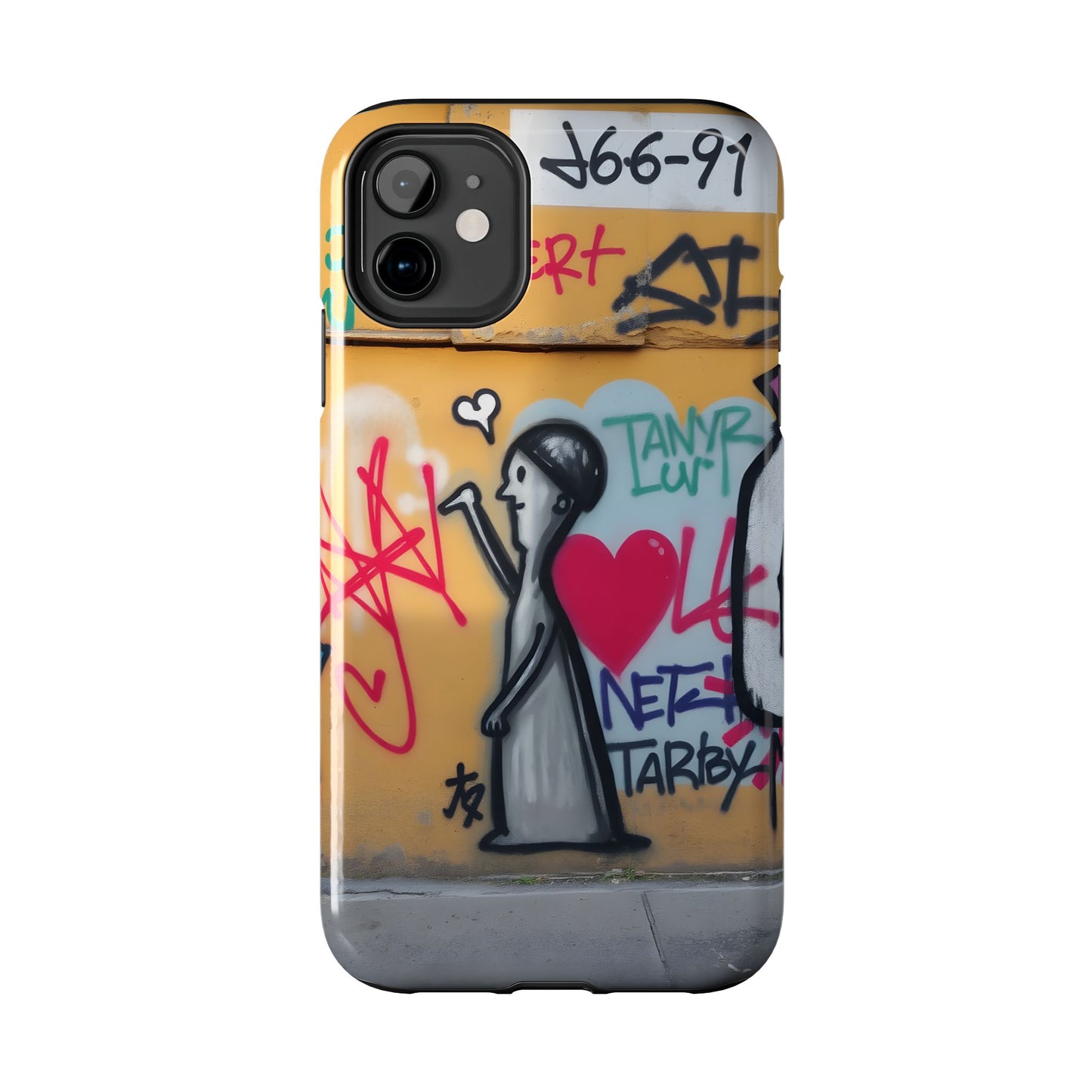 Urban Cupid Graffiti Tough Phone Case - Durable Protection with Street Art Vibe - for iPhone