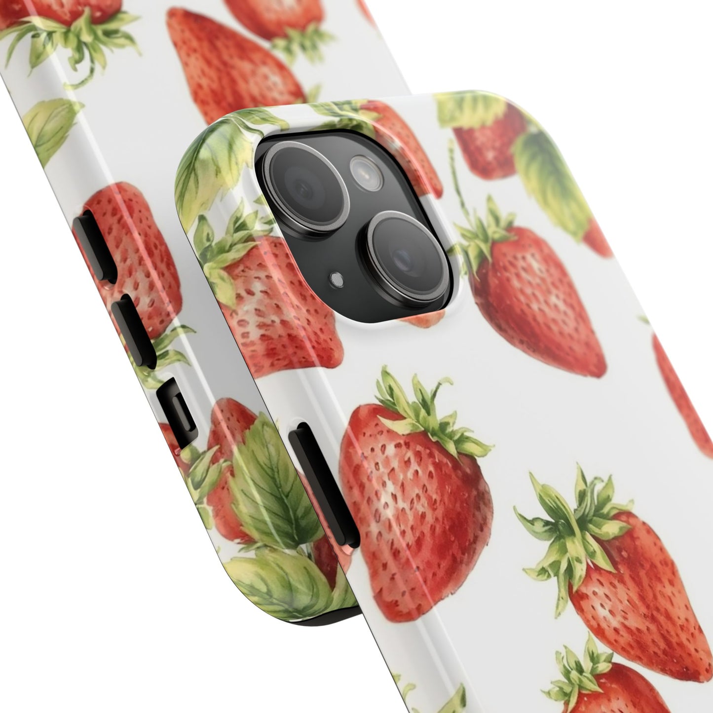 Strawberry Tough Phone Case - Durable Protection with a Fresh Design - for iPhone