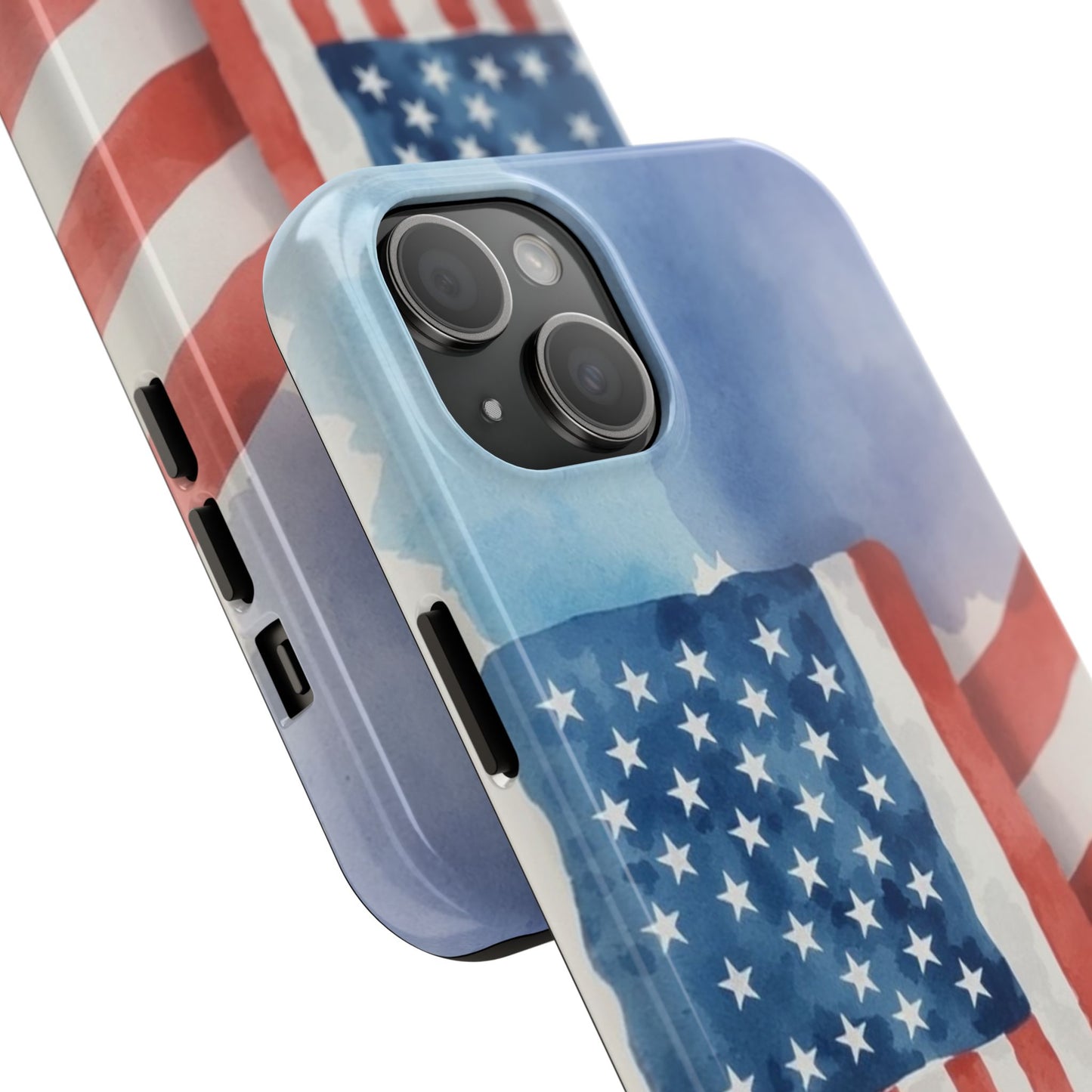 Abstract Watercolor American Flag Design - Tough Phone Case - for iPhone