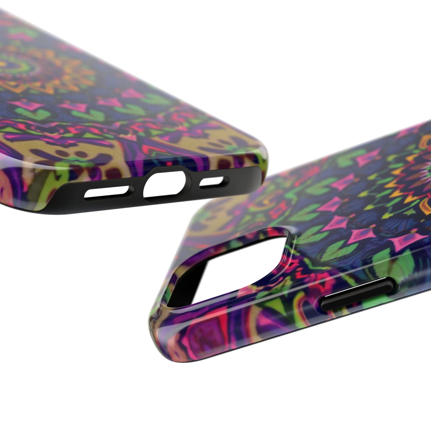 Vibrant Mandala Tough Phone Case - Colorful, Purple Fusion, Durable Protection for Your Device - for iPhone