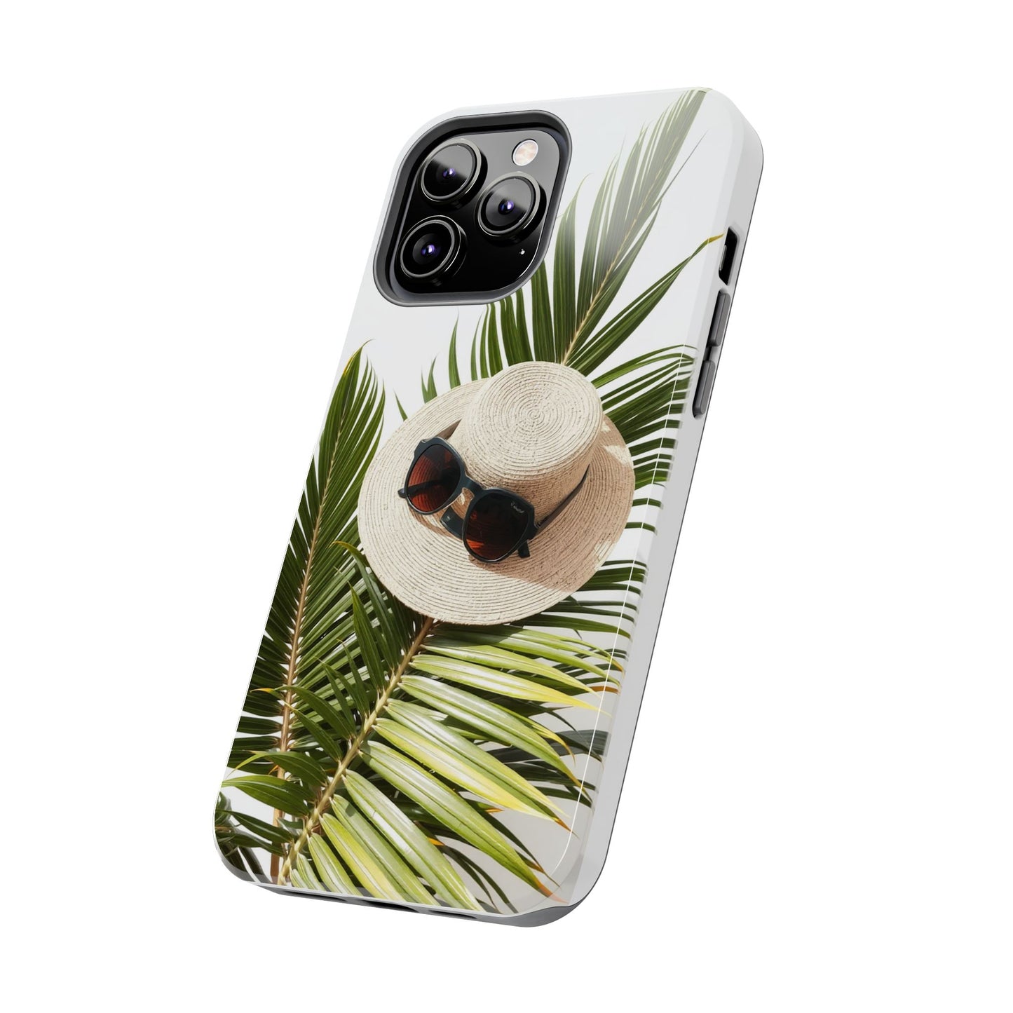 Tropical Phone Case - Summer Vibes with Hat & Sunglasses Design