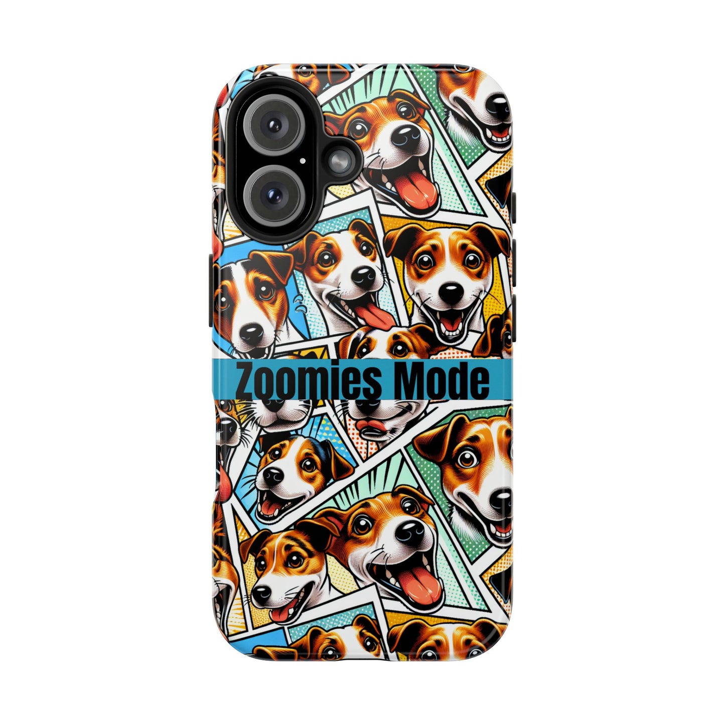 Zoomies Mode Jack Russell Tough Phone Case - Fun Dog Design Case for iPhone