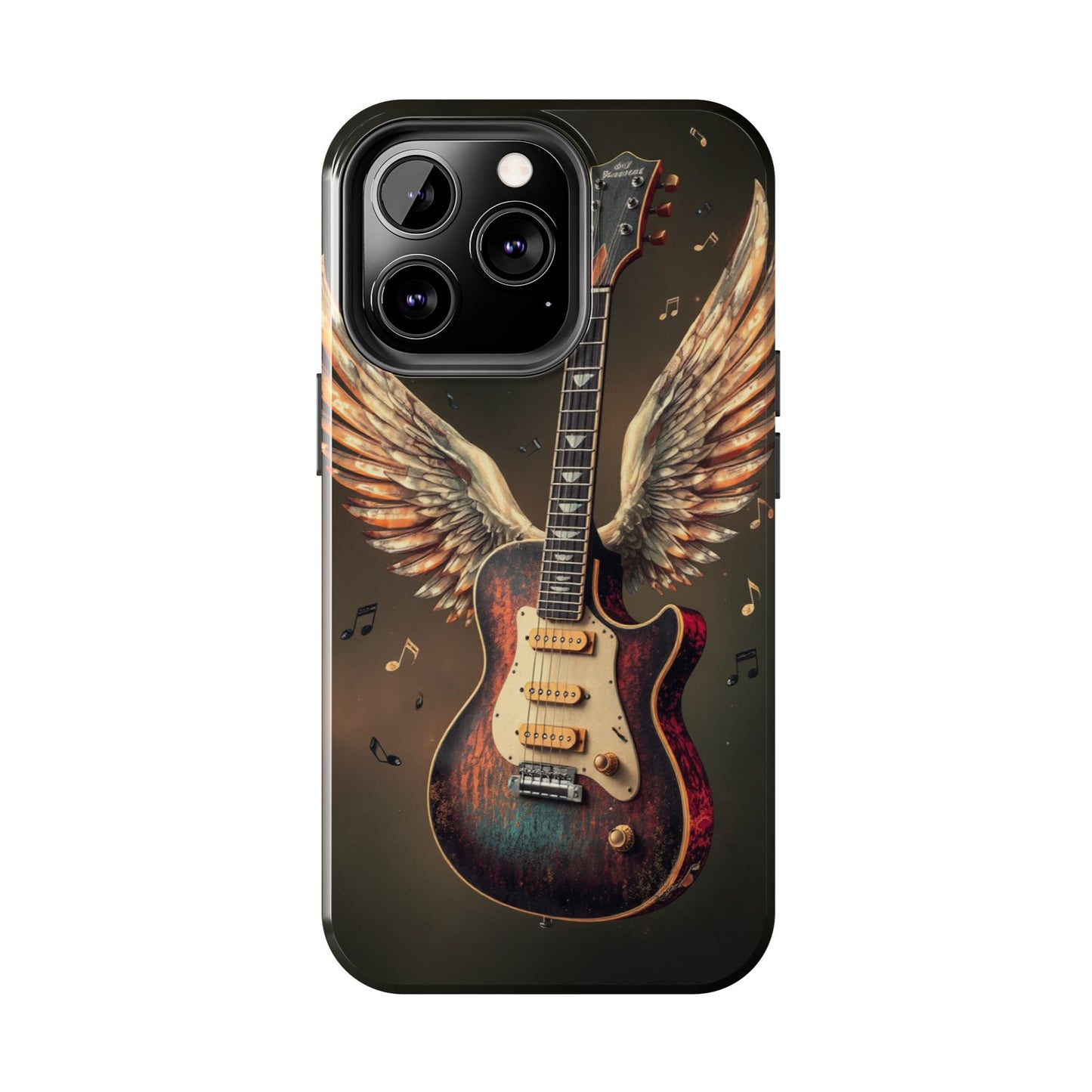 Inspirational Guitar Wing Phone Case - Tough Protection for Music Lovers