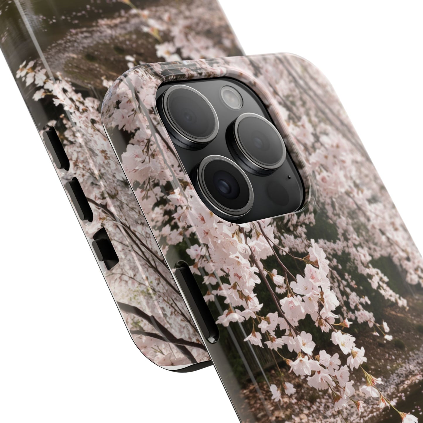 Cherry Blossom Tough Phone Cases - Durable Protection with Floral Serenity