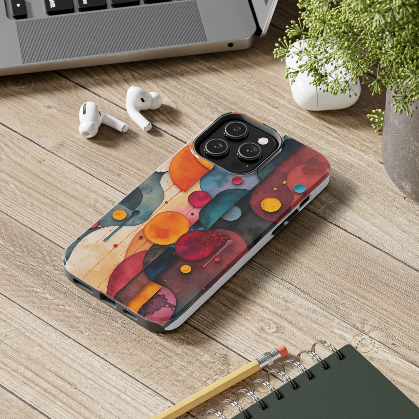 Artistic Tough Phone Cases - Colorful Abstract Design for Trendy Protection - for iPhone