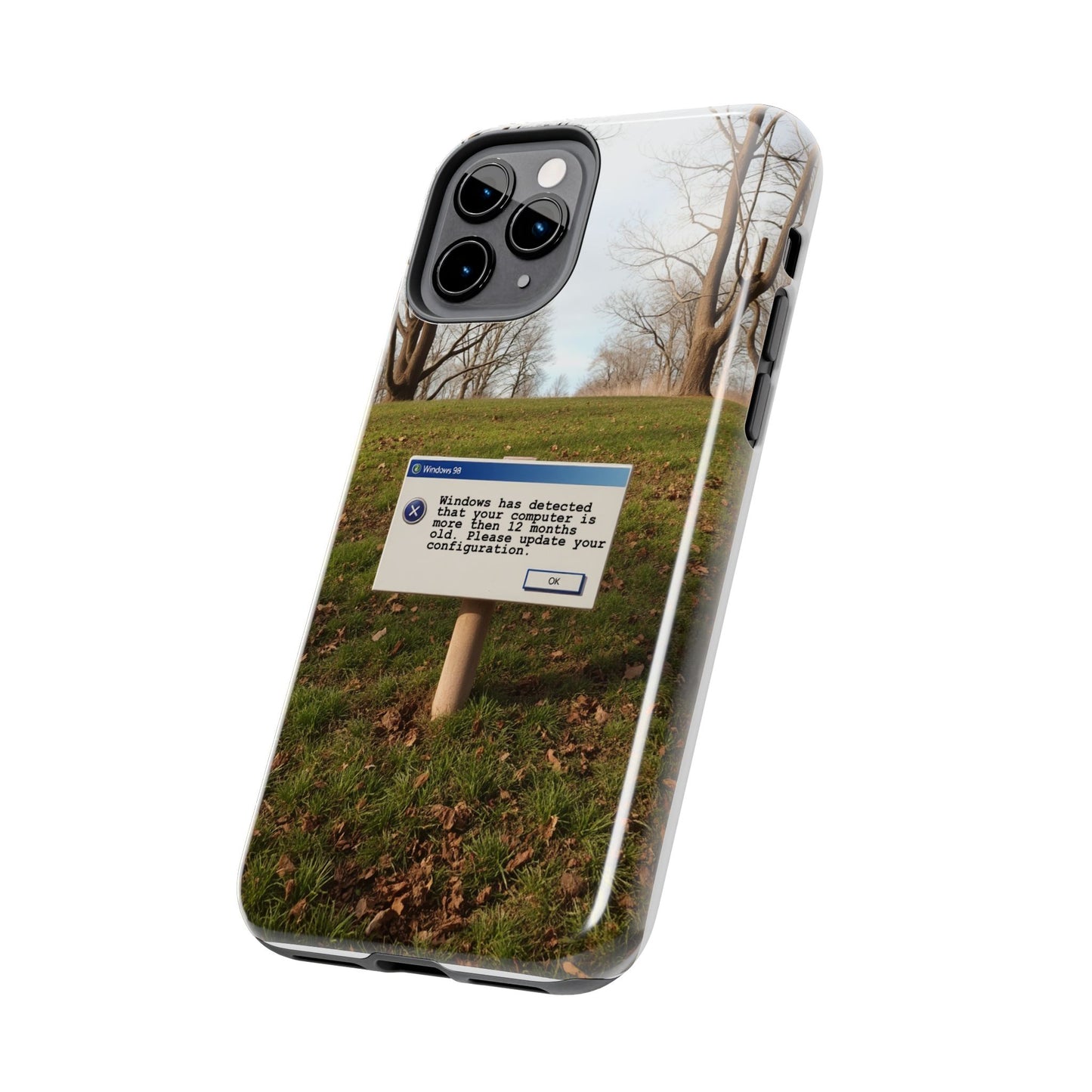 Durable Phone Case with Windows 98 Error Message Design - Perfect Gift for Tech Lovers