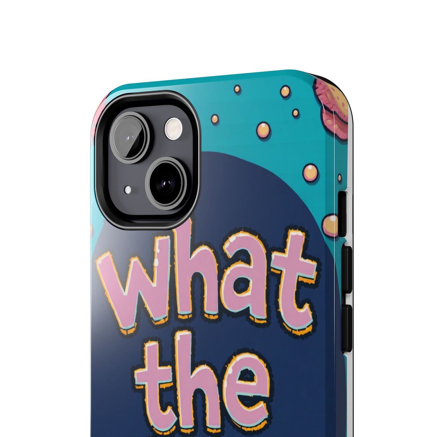 Playful Tough Phone Case - "What the Fish" Design