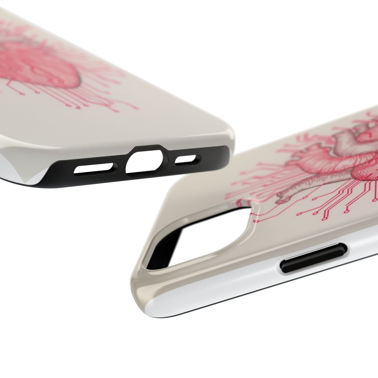 Heart Circuit Tough Phone Case – Unique Tech-Inspired Design for Tech Lovers