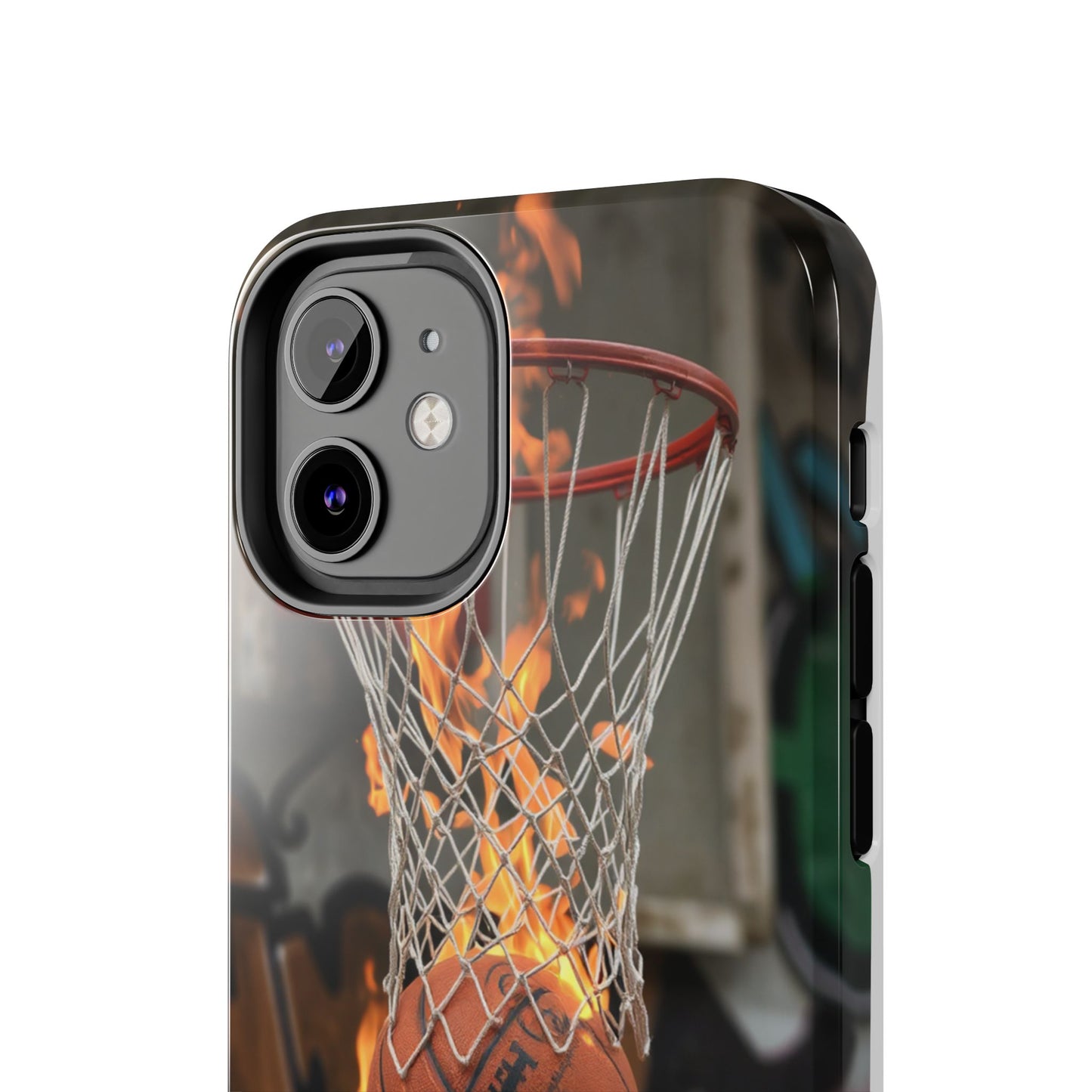 Fire Basketball Tough Phone Case - Durable Sporty Design for Athletes & Fans