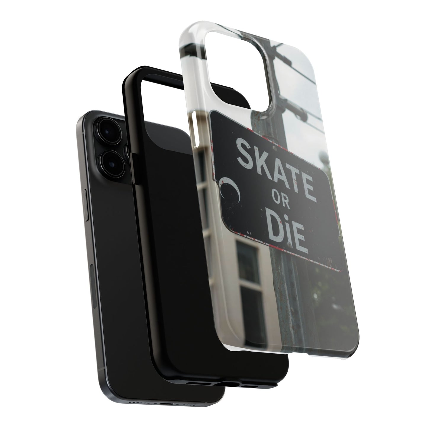 Black Sign Skate or Die Design - Tough Phone Case for iPhone