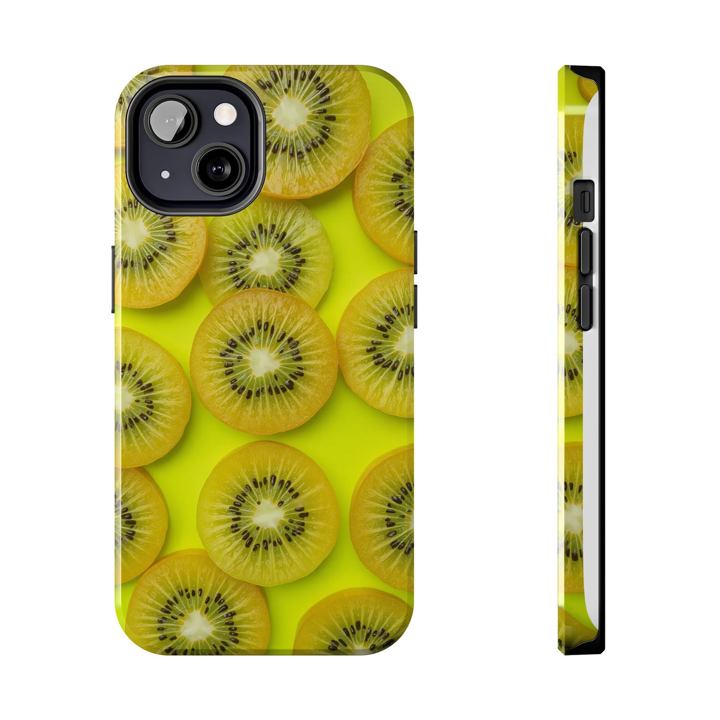 Vibrant Kiwi Tough Phone Case - Bright Yellow Design for Fruit Lovers