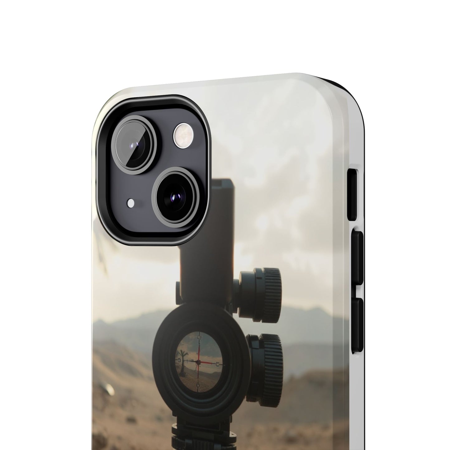 Tough Phone Case with Sniper Scope Design - Durable & Stylish Protection for Outdoors Enthusiasts