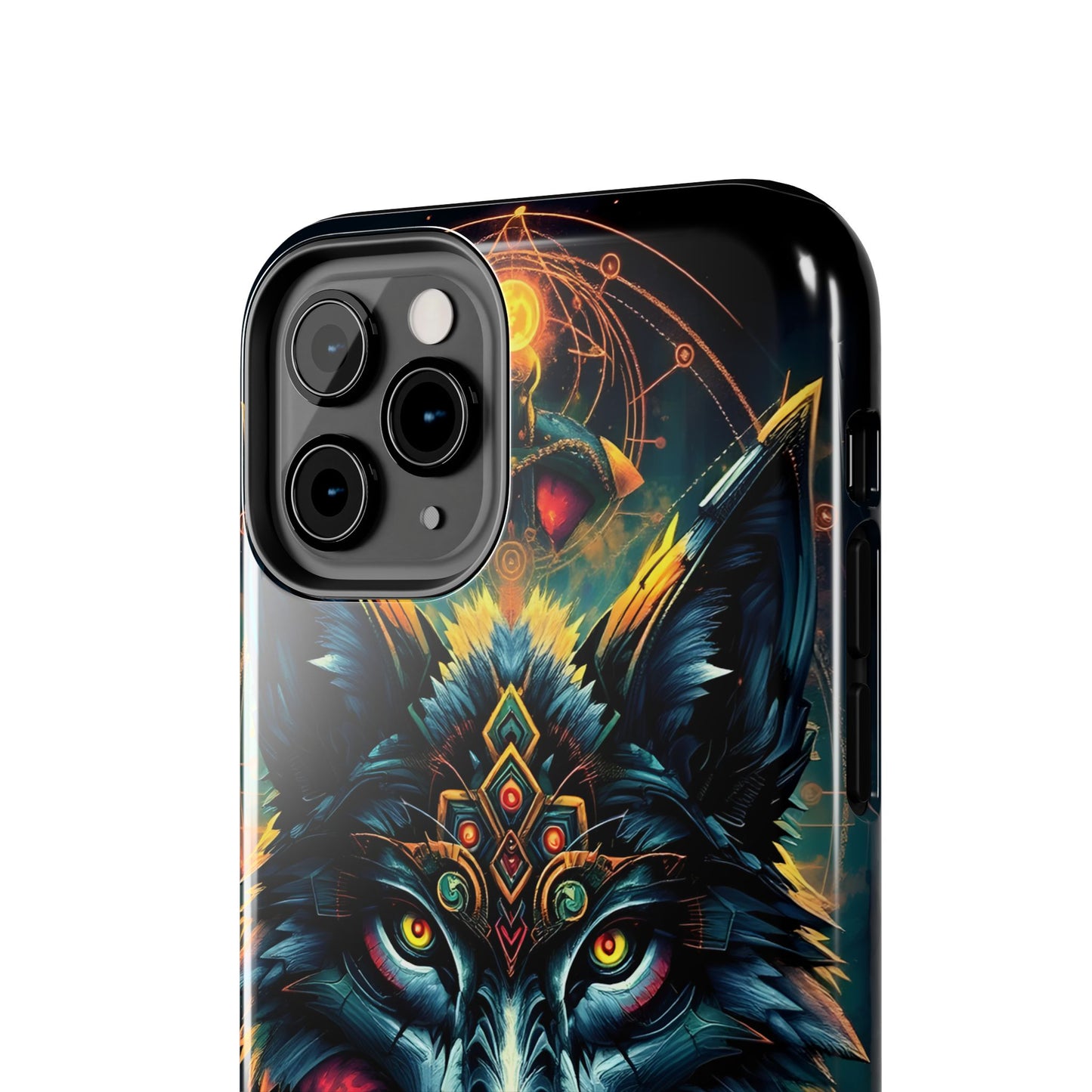 Vibrant Mystical Wolf Art Tough Phone Case - Durable & Unique Design for Animal Lovers - for iPhone