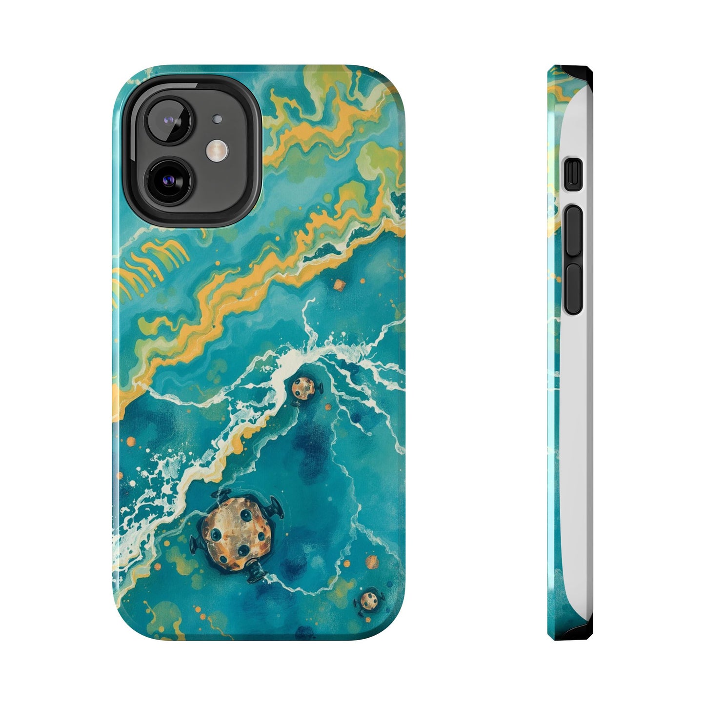 Ocean Wave Tough Phone Case – Durable Protection with Abstract Art Design