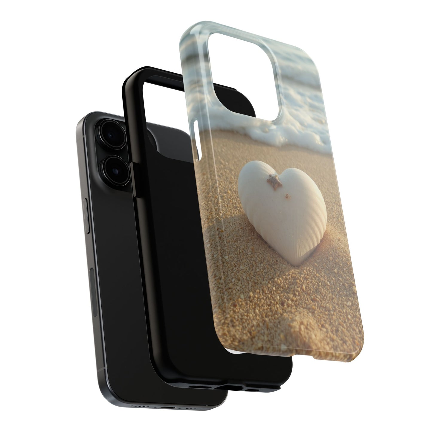 Heart Seashell Tough Phone Case for iPhone