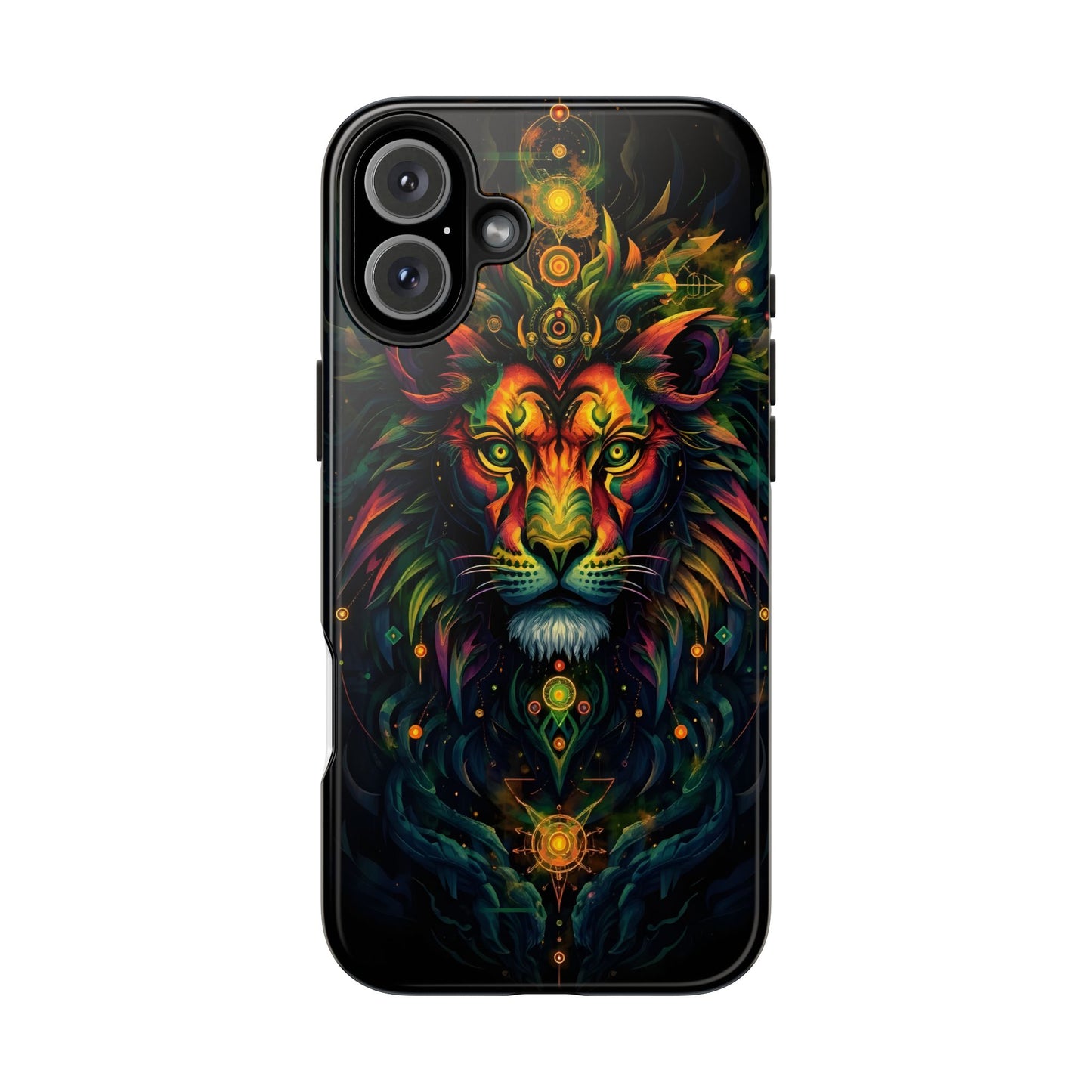 Vibrant Mystical Lion Art Tough Phone Case - Bold Protector for Animal Lovers - for iPhone