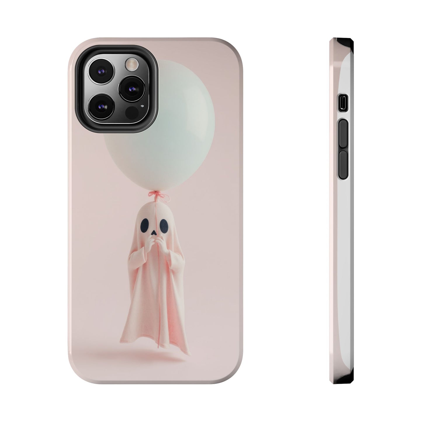 Cute Ghost Phone Case with Balloon - Tough Protection for Spooky Vibes