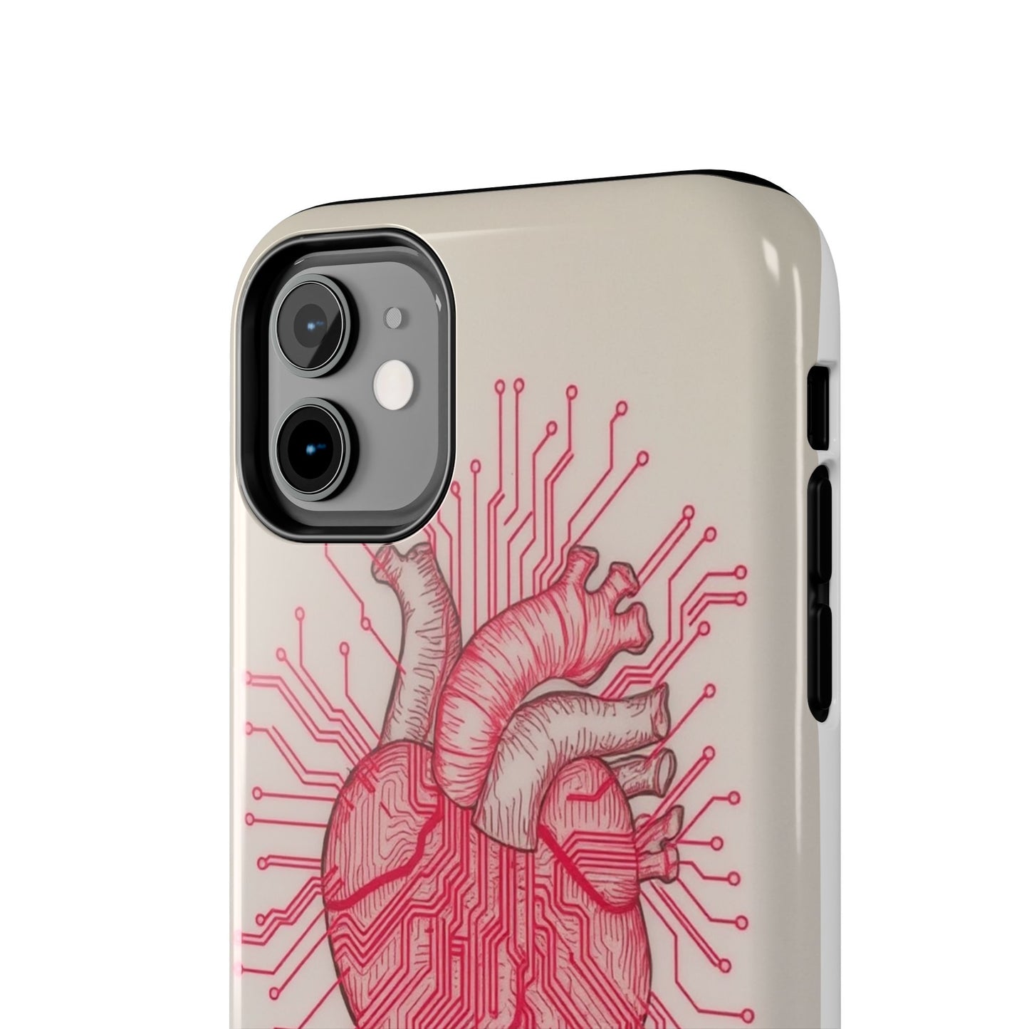 Heart Circuit Tough Phone Case – Unique Tech-Inspired Design for Tech Lovers