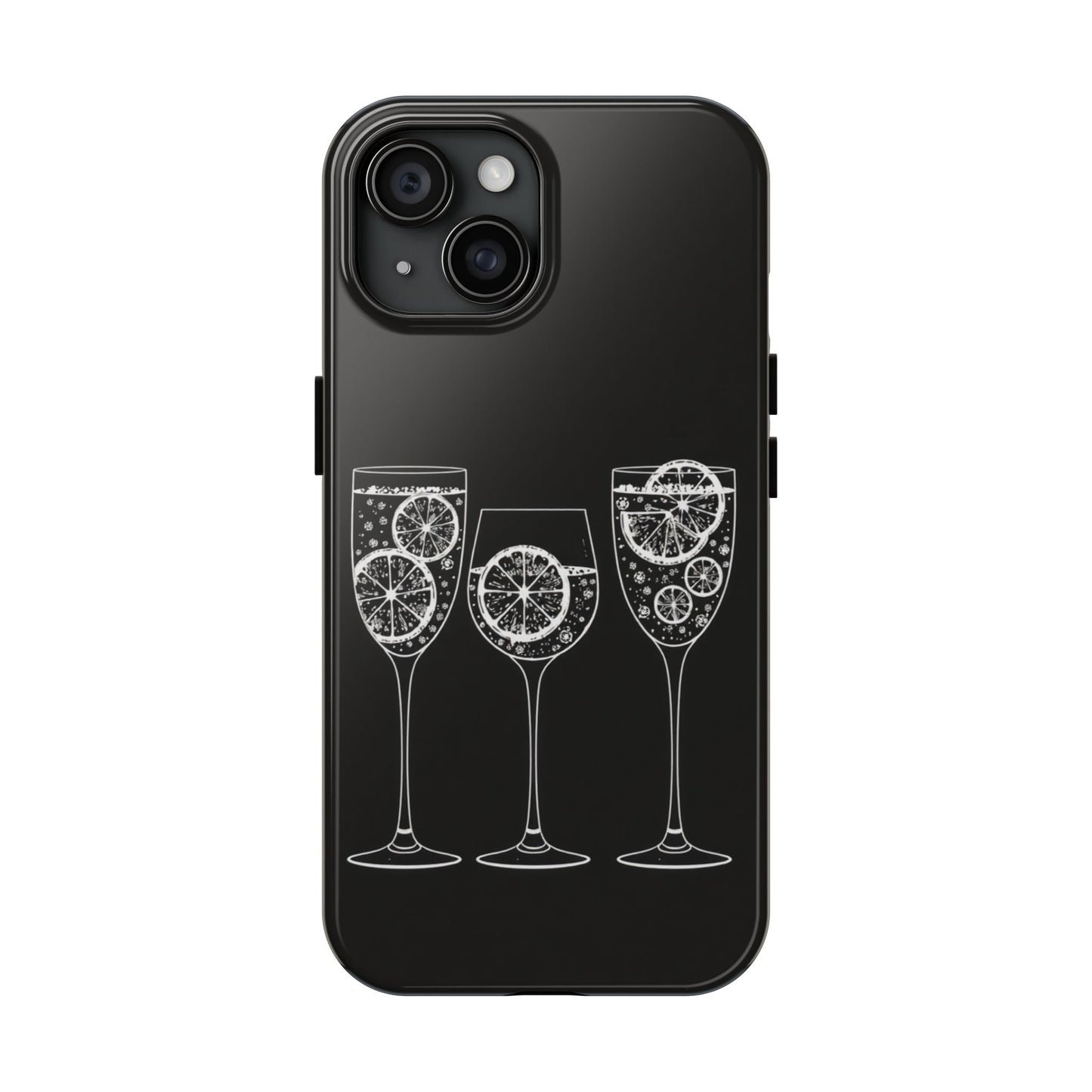 Stylish Tough Phone Cases with Citrus Glass Design, Protective Cases for Parties, Summer Events, and Everyday Use