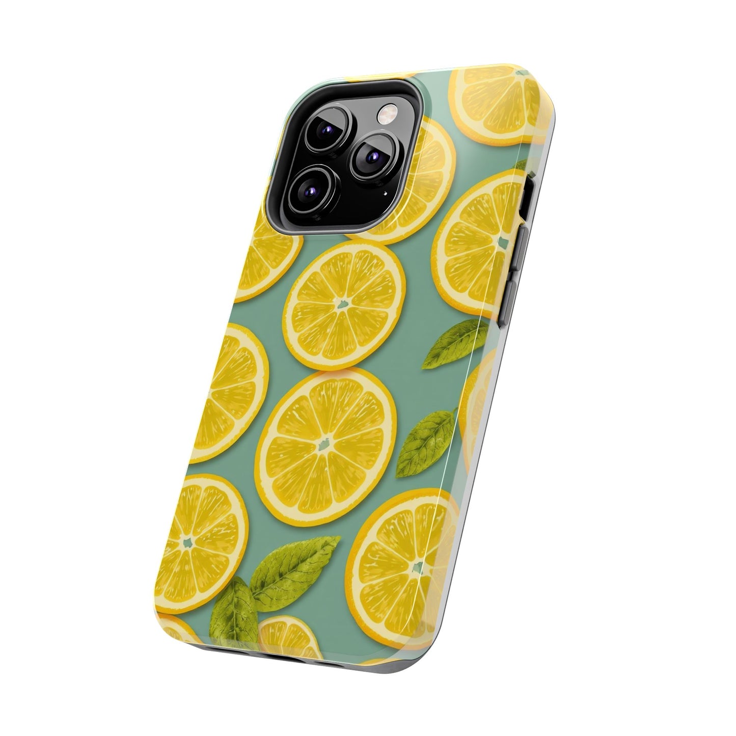Tough Lemon Pattern Phone Case - Vibrant Citrus Design for Summer Vibes - for iPhone