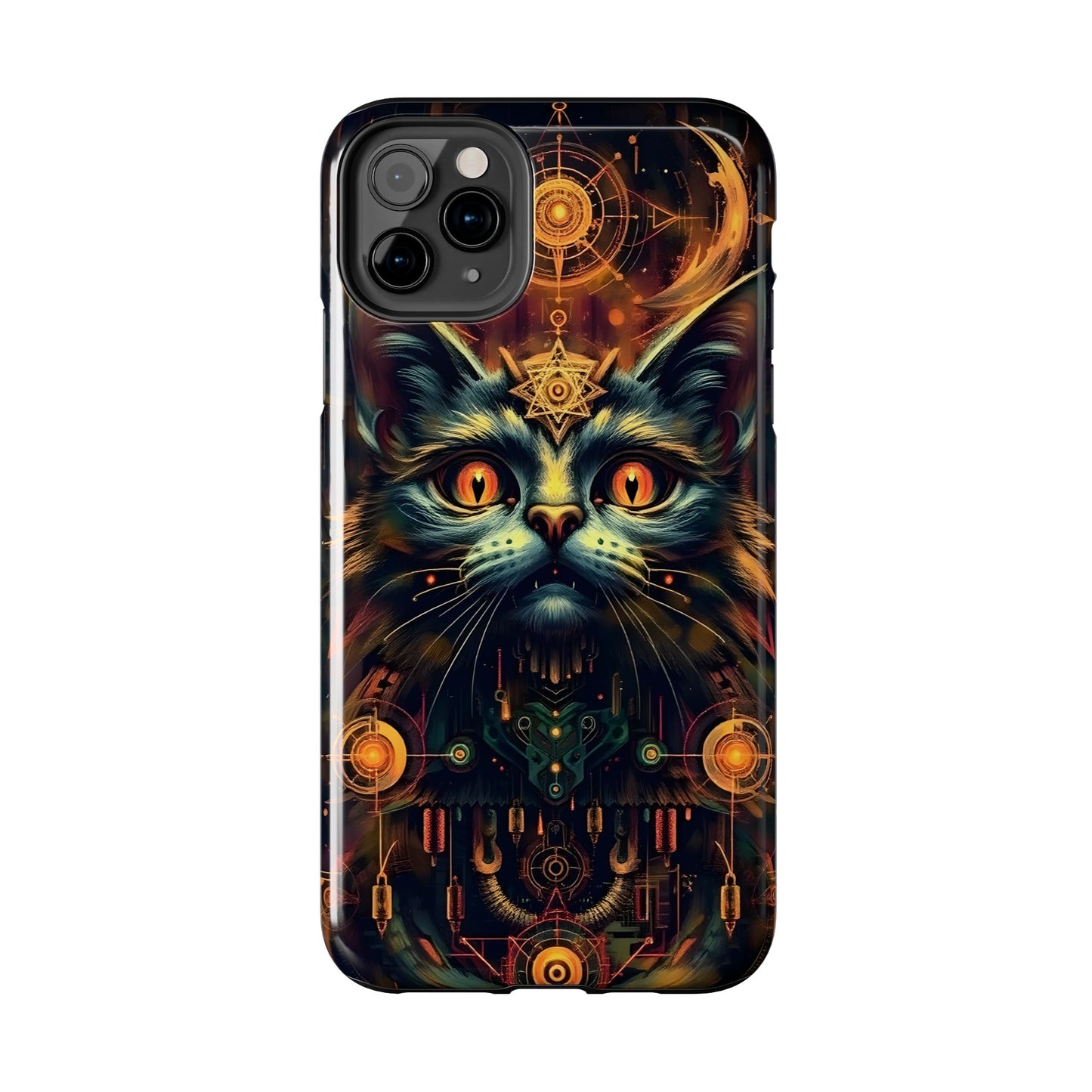 Mystical Cat Queen Tough Phone Case – Unique Protection for Cat Lovers - for iPhone