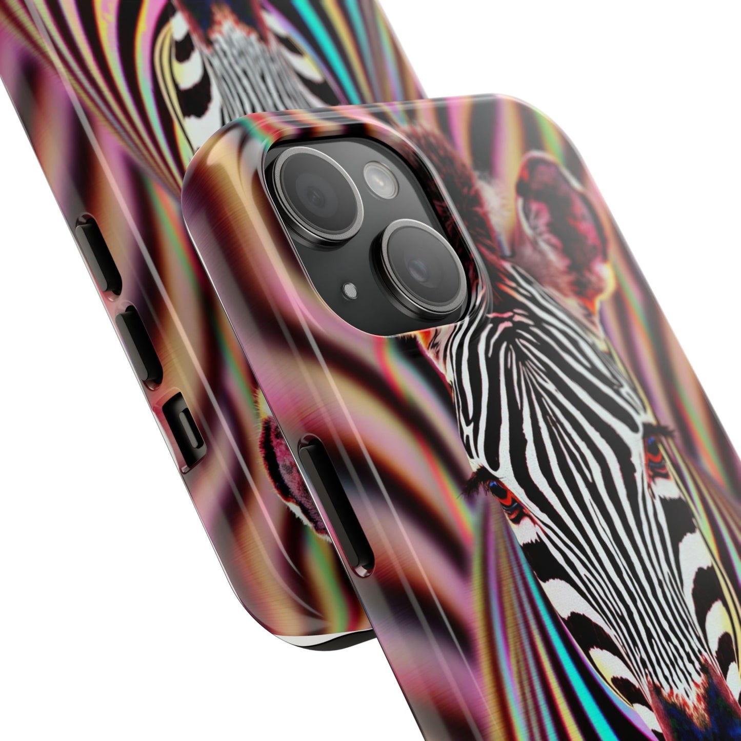Vibrant Zebra Tough Phone Case - Unique Animal Design for Wild Spirit