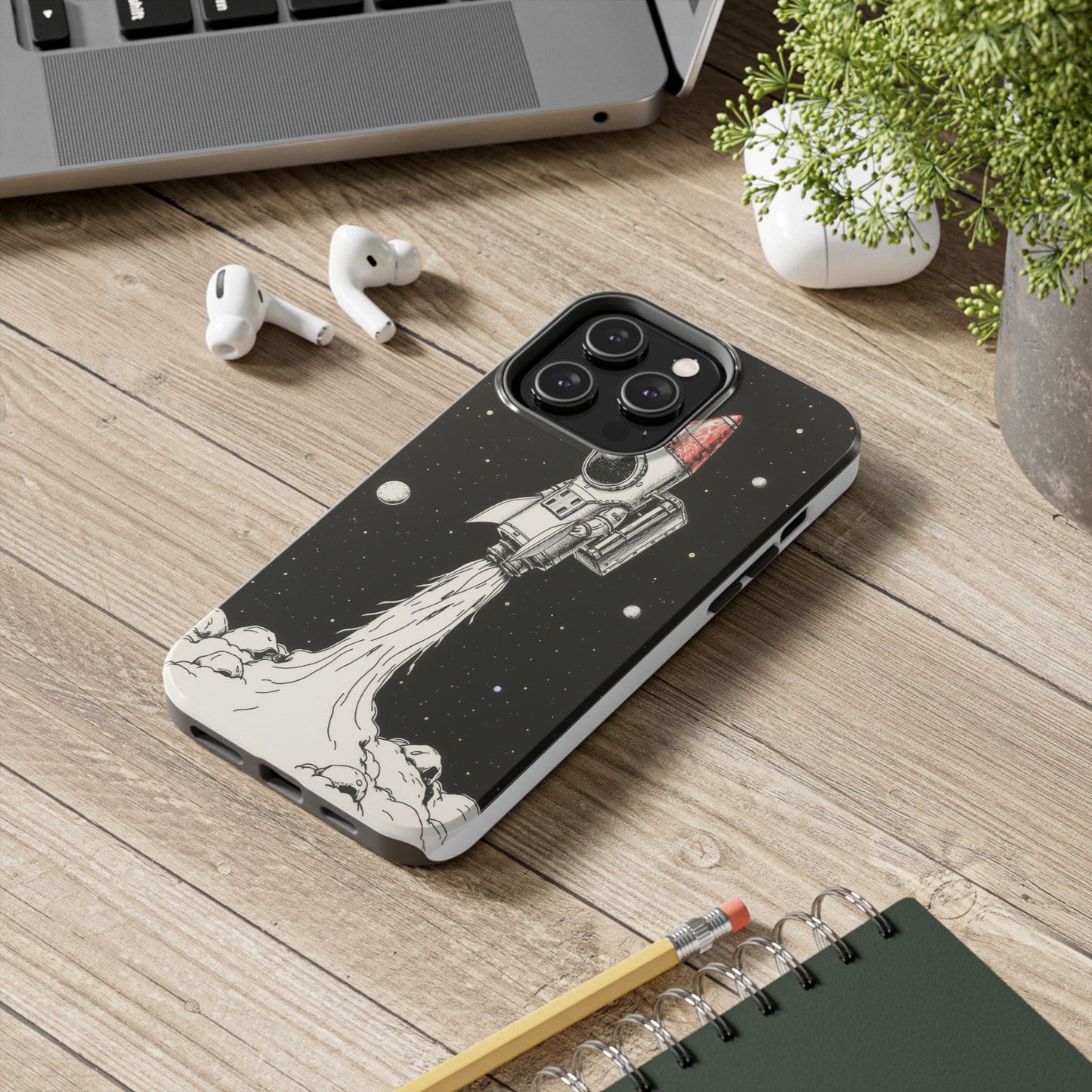 Cool Tough Phone Case for iPhone - Astro-Rocket Bond
