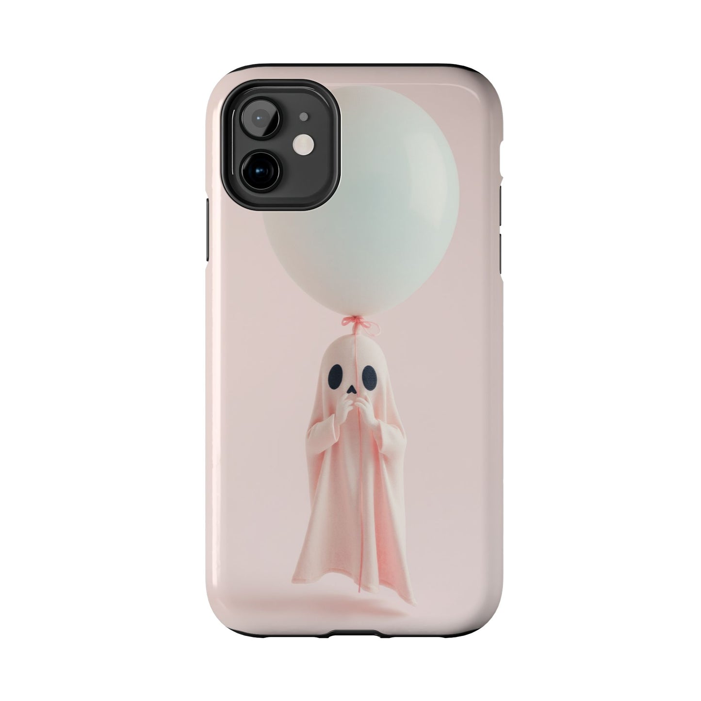 Cute Ghost Phone Case with Balloon - Tough Protection for Spooky Vibes