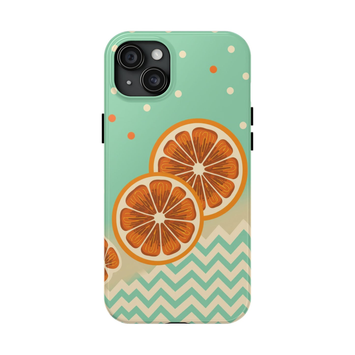 Citrus Vibe Tough Phone Case - Fun Orange Slice Design