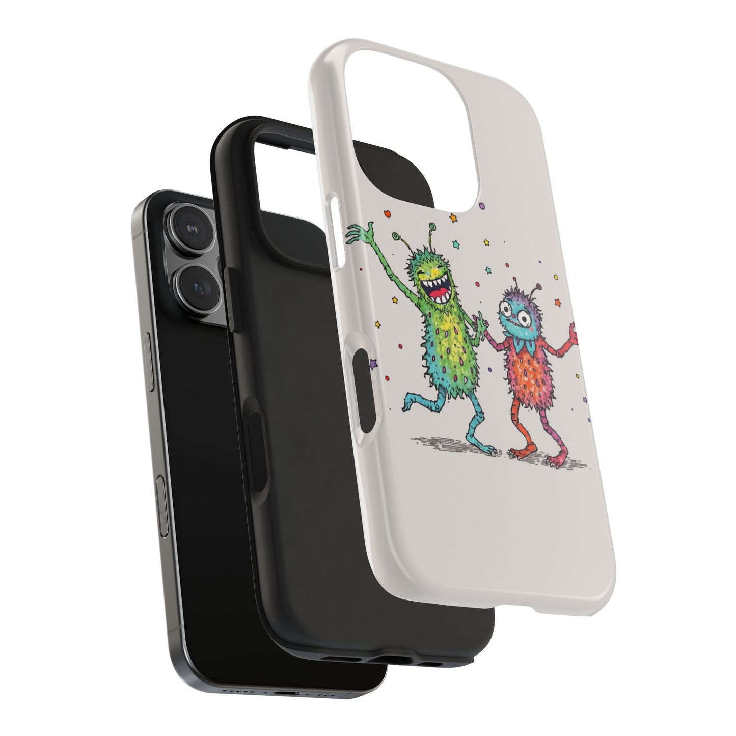 Colorful Monster Tough Phone Case - Fun and Playful Design