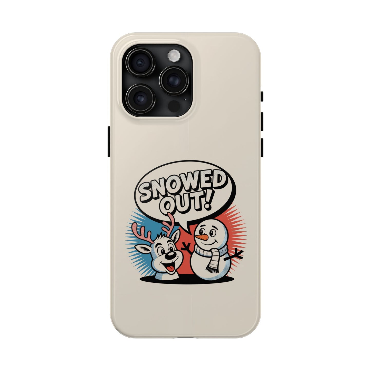 Snowman & Reindeer Tough Phone Case - Snowed Out Holiday Design