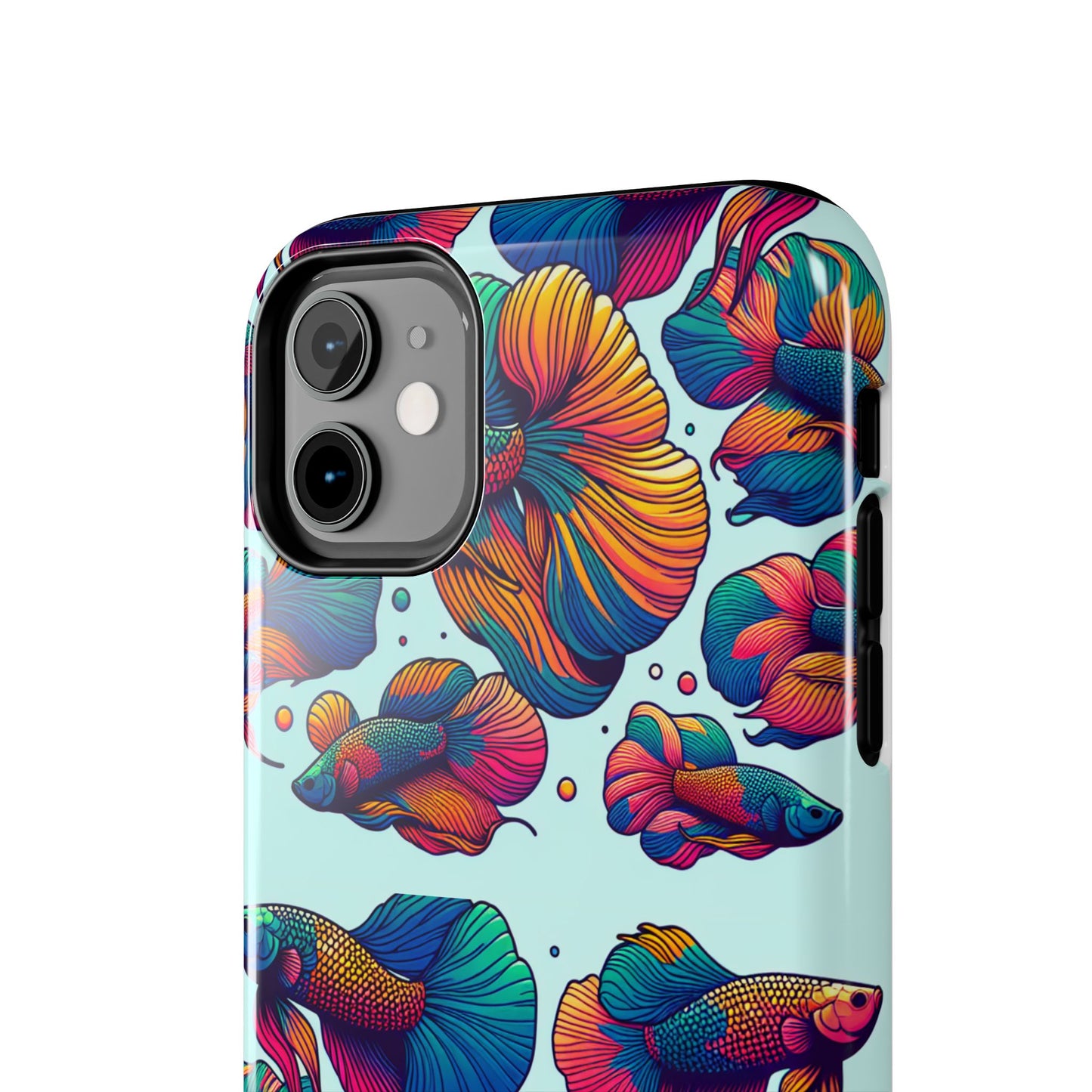Colorful Fish Pattern Tough Phone Case - Aquatic Lovers - for iPhone