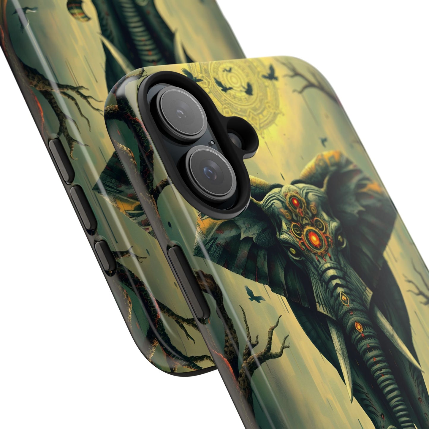 Mystical Forest Elephant Tough Phone Case | Vibrant Design for Nature Lovers - for iPhone