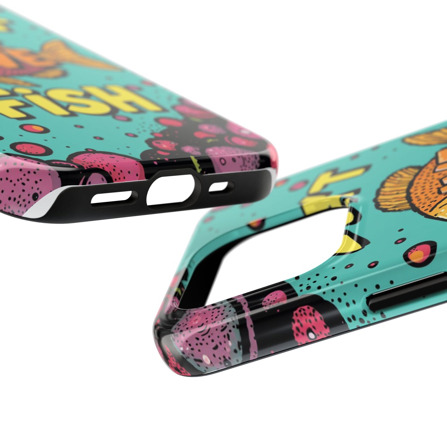 Catchy Fish-Themed Tough Phone Cases, Unique Gift for Fish Lovers, Durable Protection for Phones, Fun Aquatic Design, Ideal for Holidays